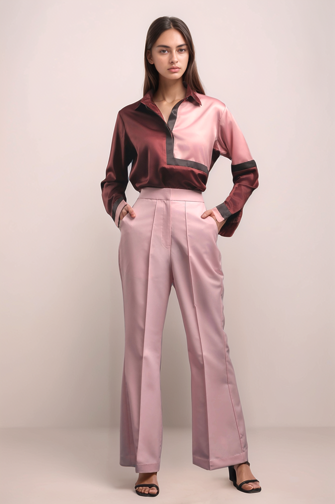 Pink Bellbottom Trouser