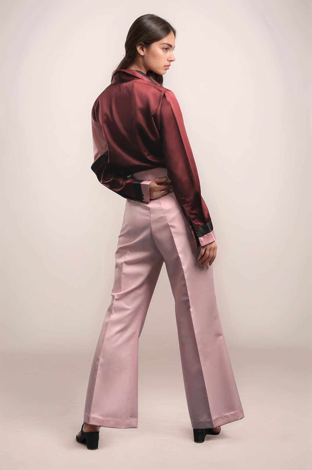 Pink Bellbottom Trouser
