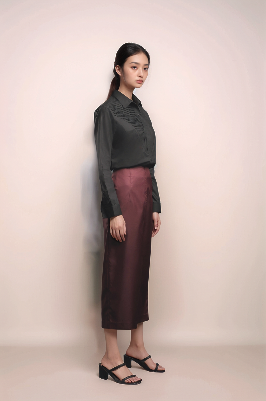 Black Tuxedo Yoke Shirt