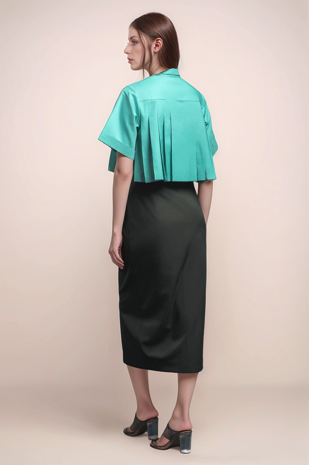 Dark Green Pencil Skirt