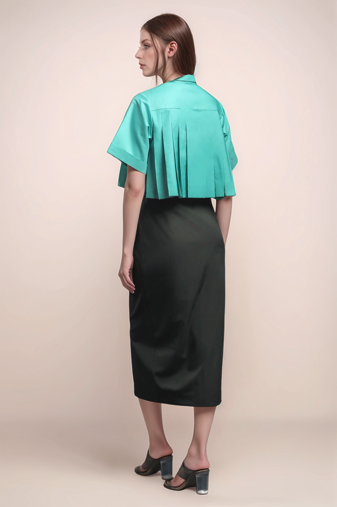 Dark Green Pencil Skirt