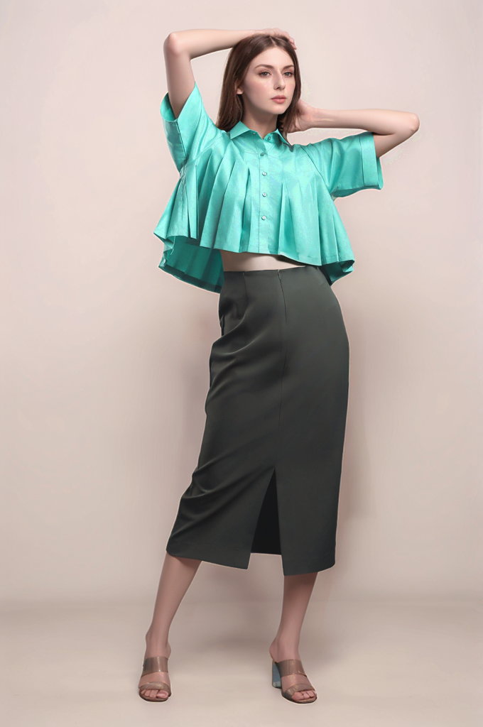 Dark Green Pencil Skirt