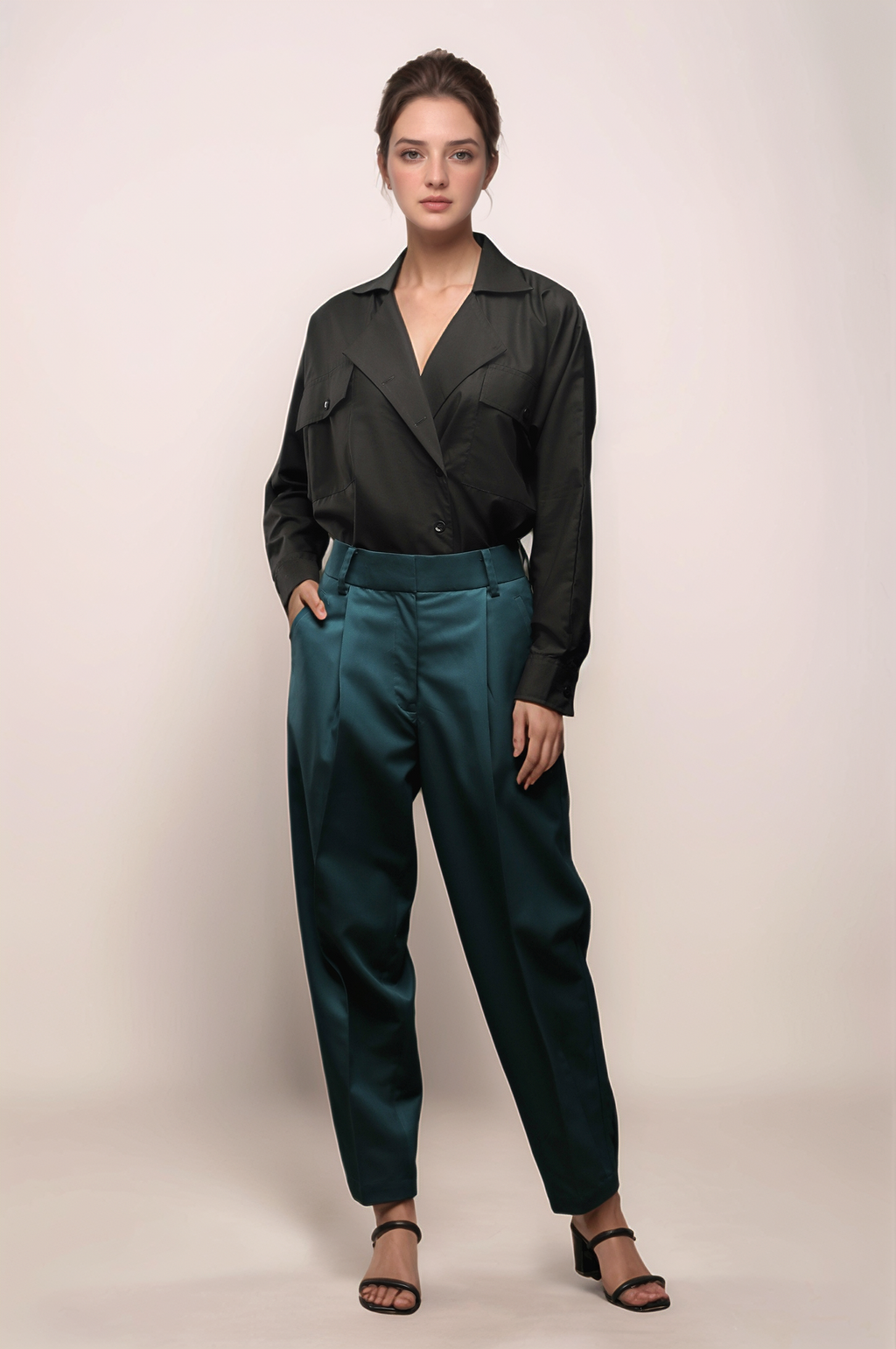 Black Batwing Sleeve Shirt