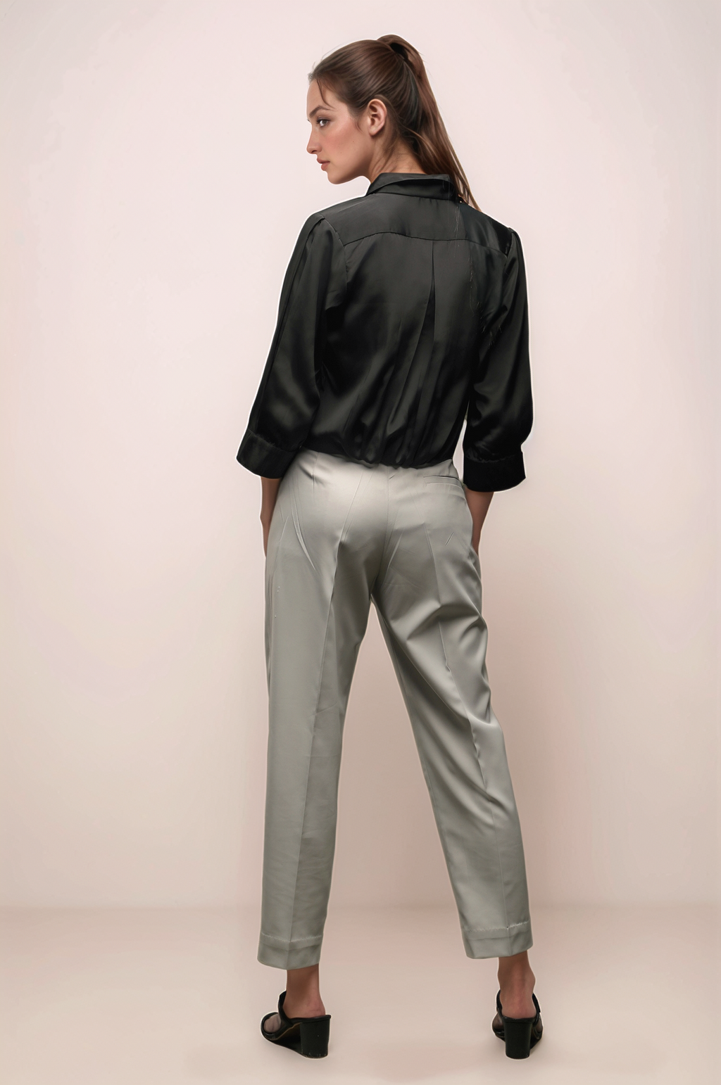 Light Grey Ankle Length Trouser