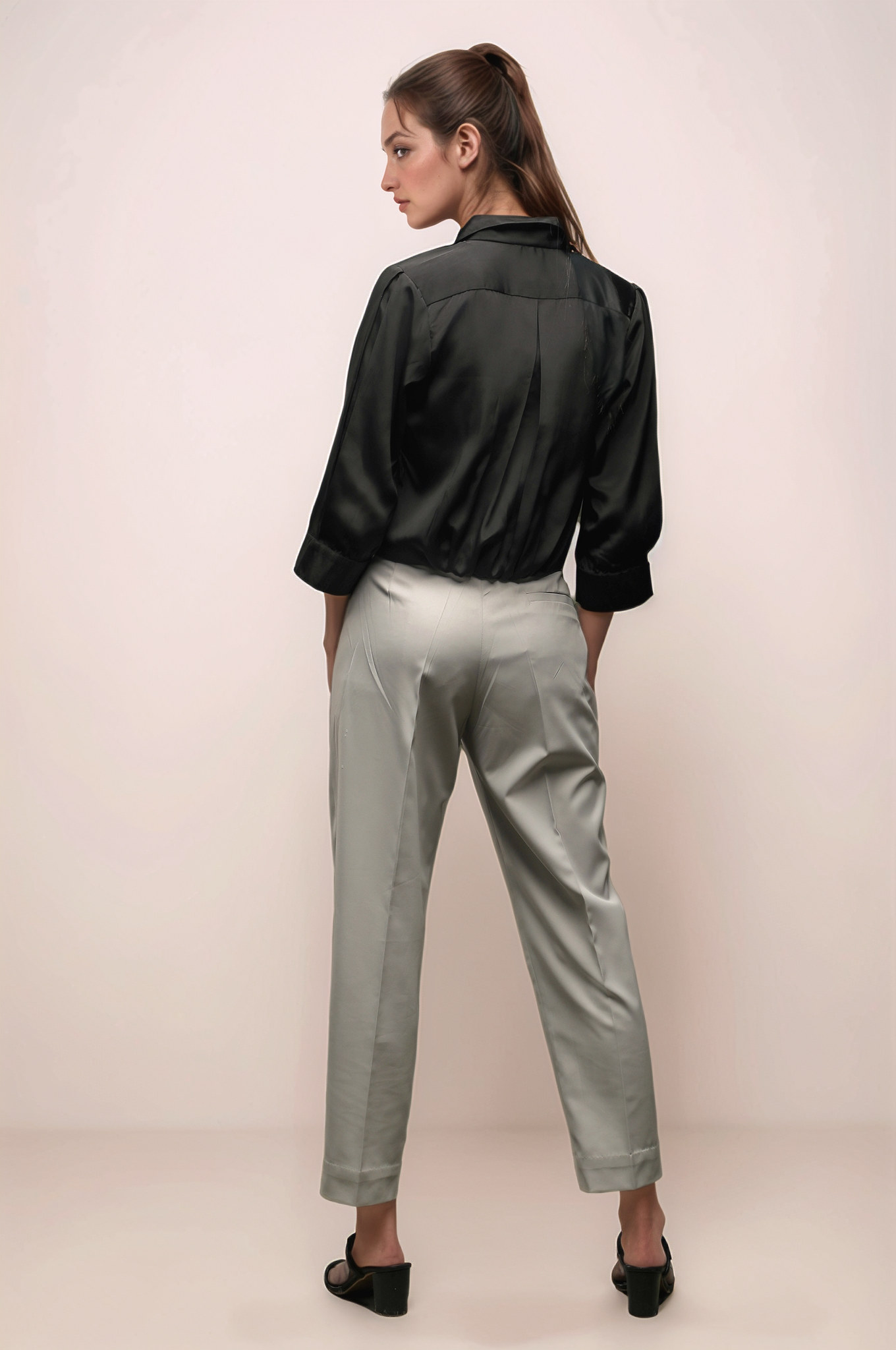 Light Grey Ankle Length Trouser
