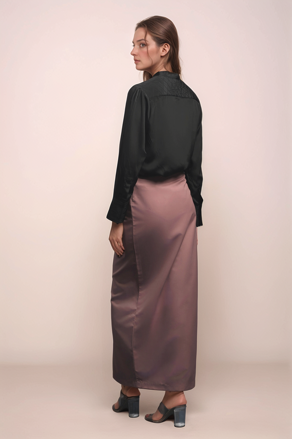 Onion Pink Straight Skirt