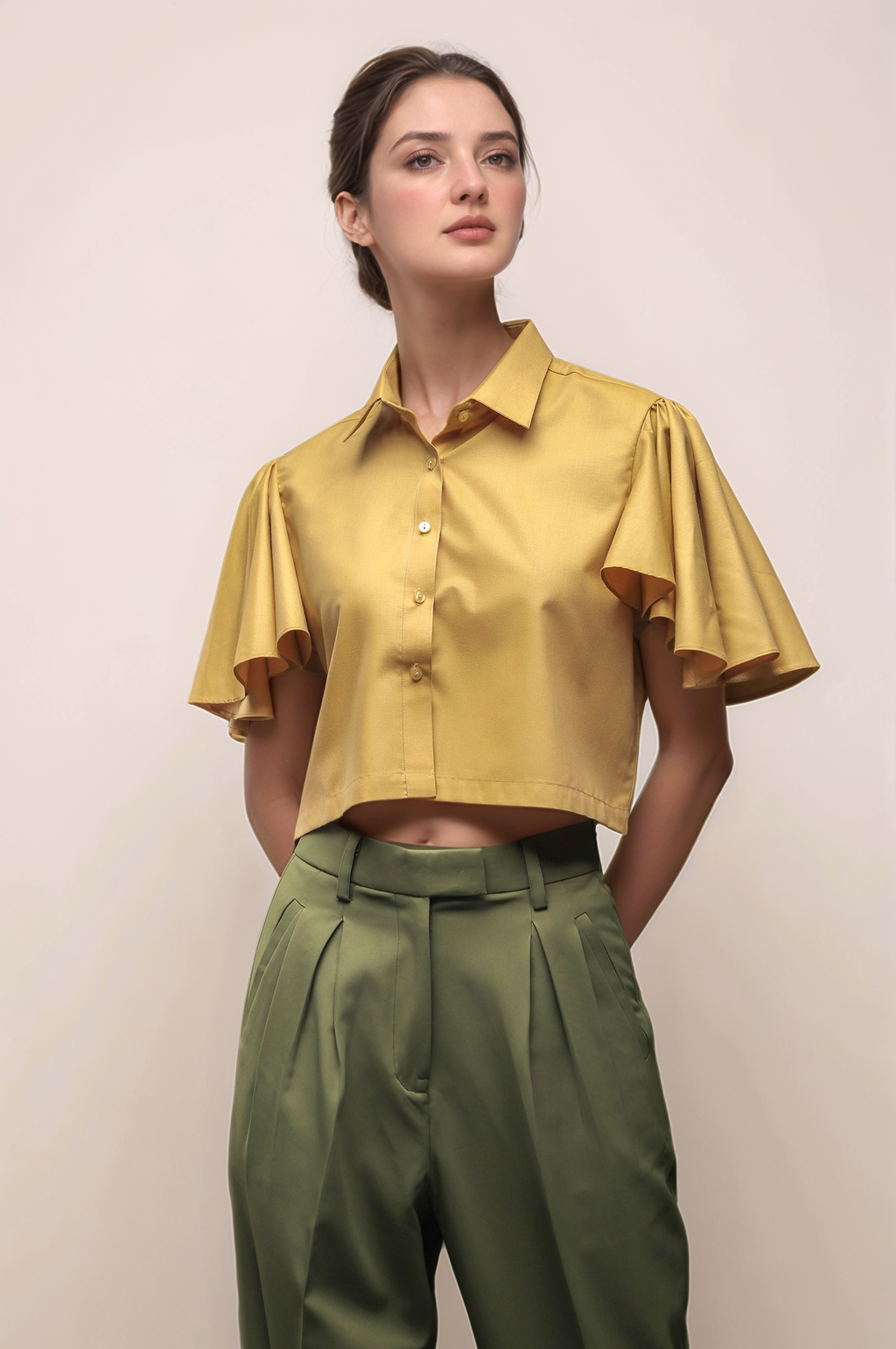 Moss Green Baggy Pant