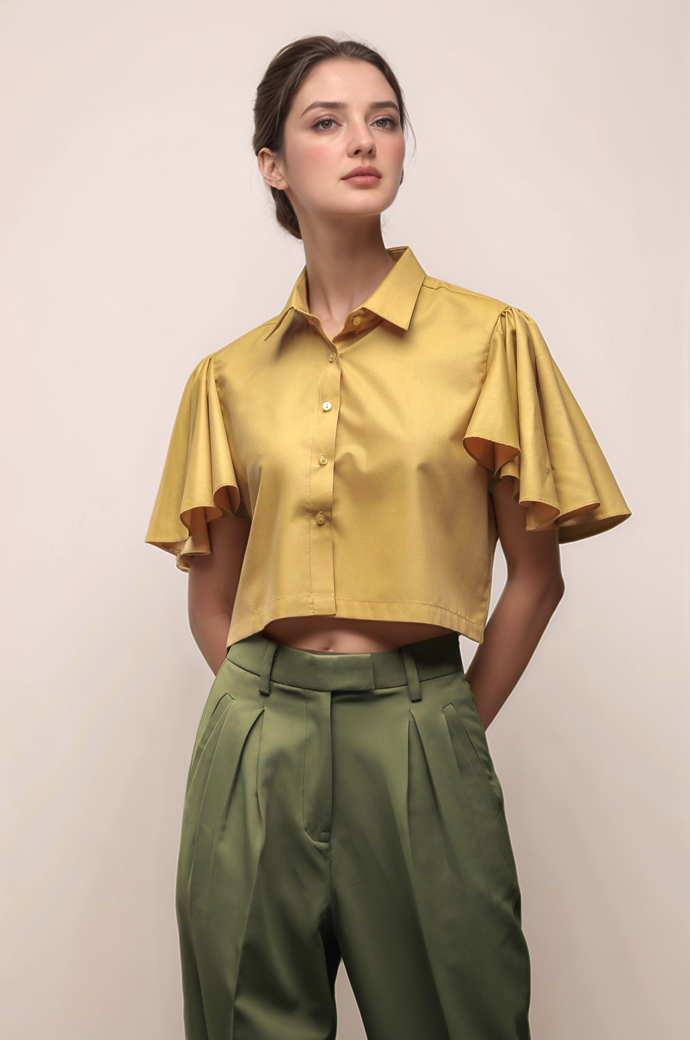 Moss Green Baggy Pant