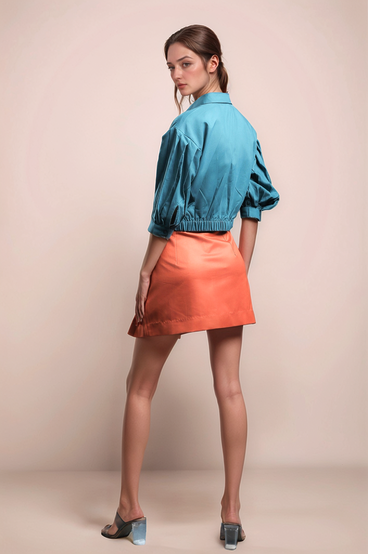 Rama Blue Crop Shirt