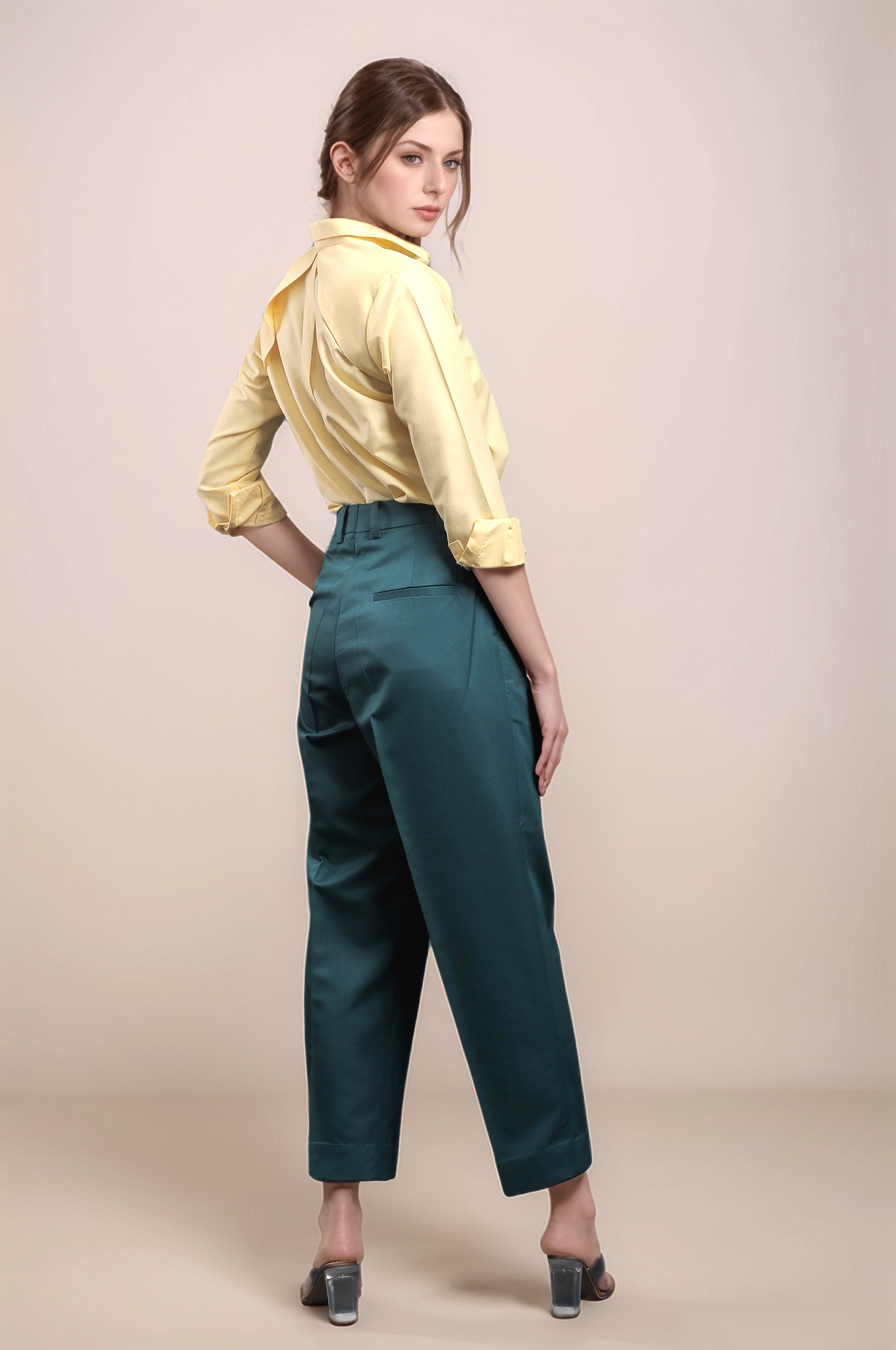 Teal Blue Baggy Pant