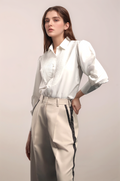 White Tuxedo Yoke Shirt
