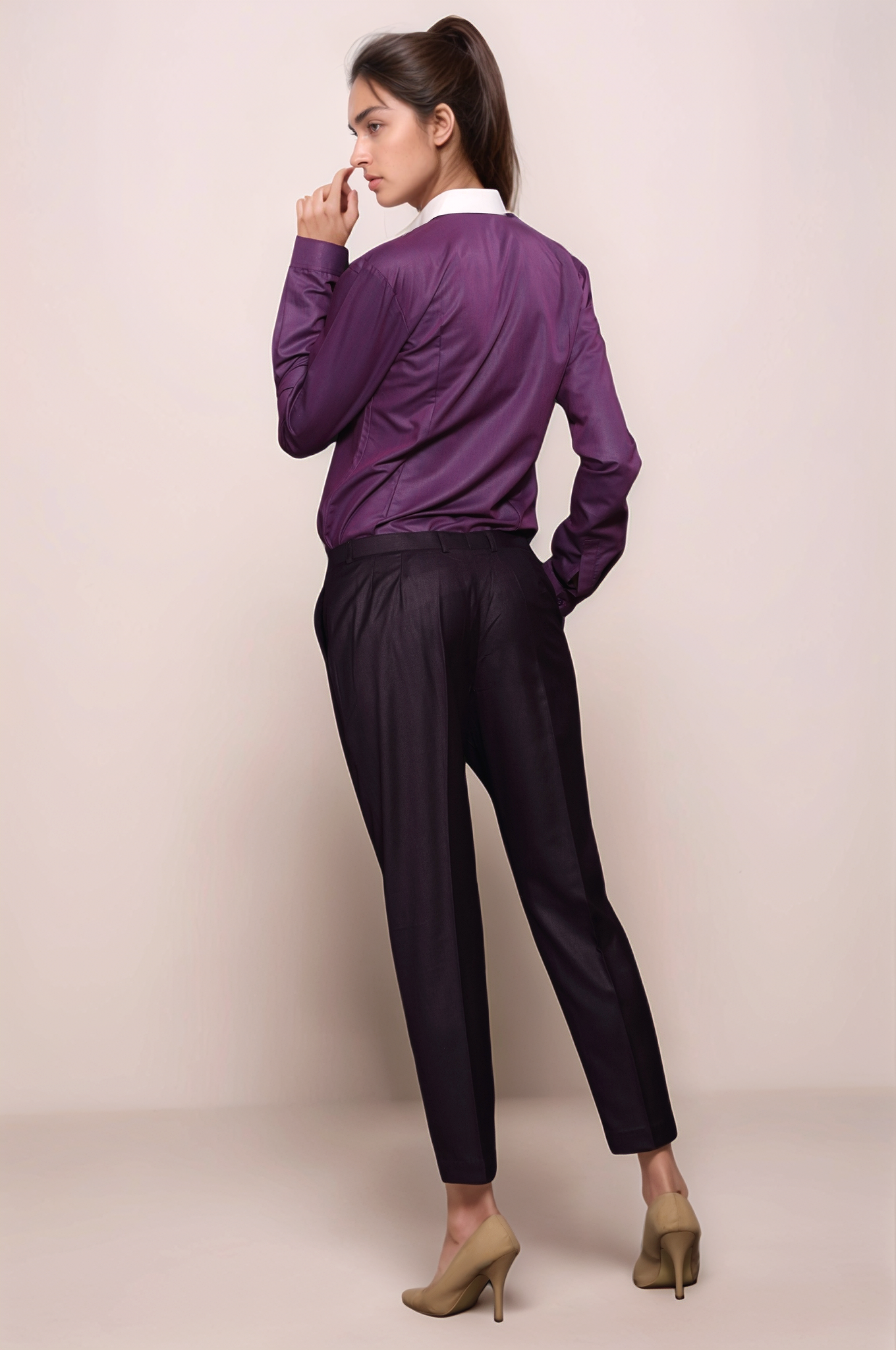 Deep Purple Slim Fit Trouser