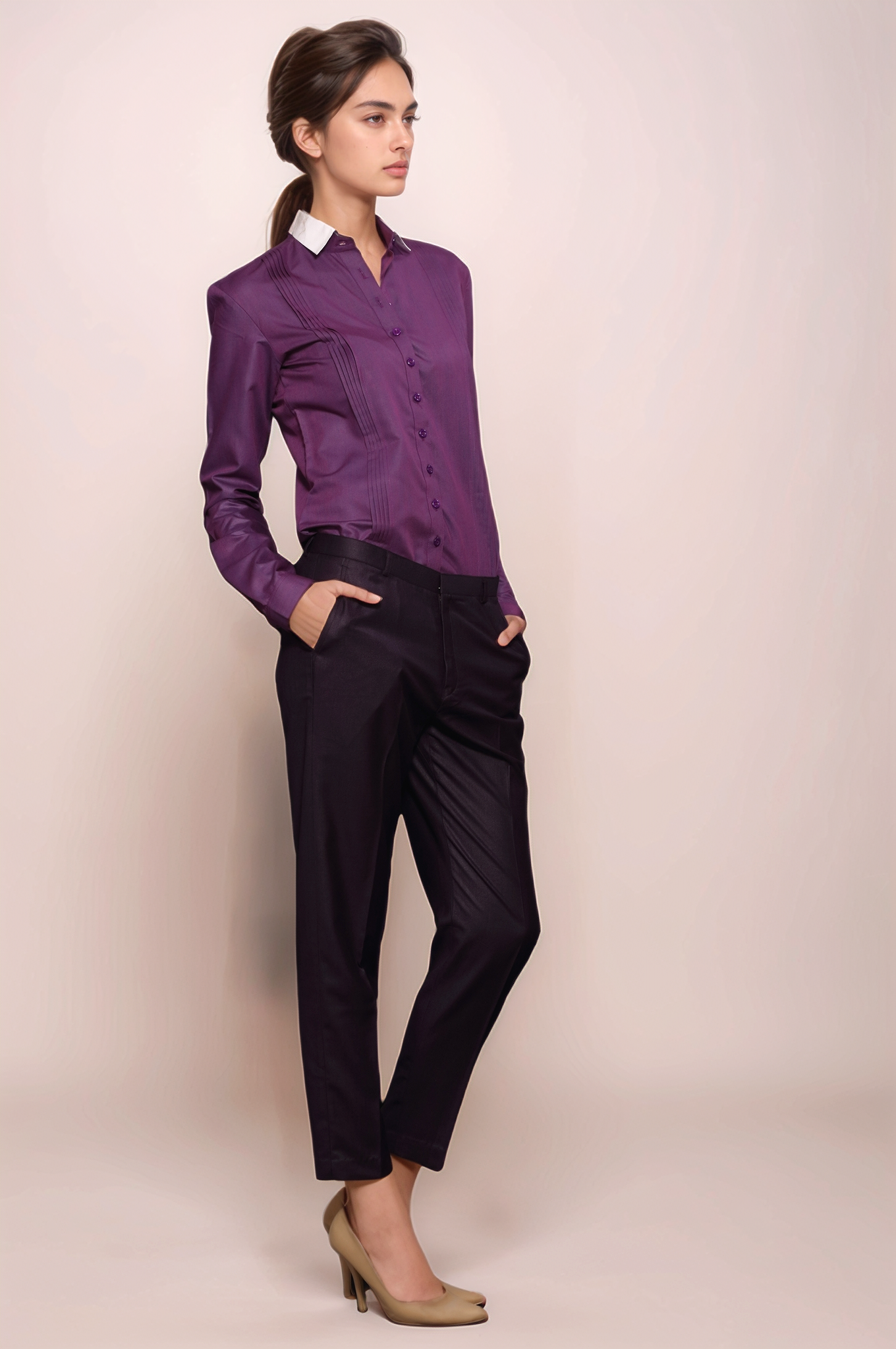 Deep Purple Slim Fit Trouser
