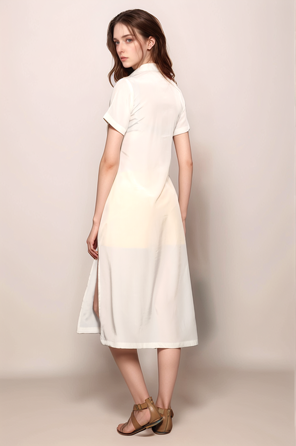 Ivory Long Tunic Shirt