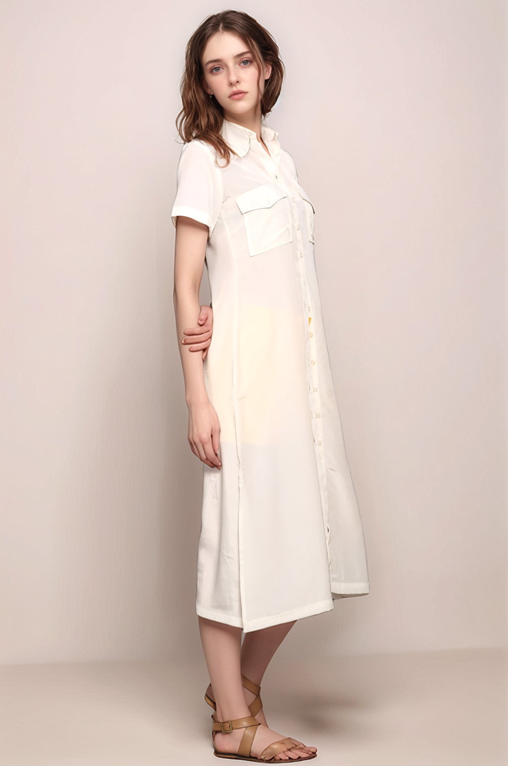 Ivory Long Tunic Shirt