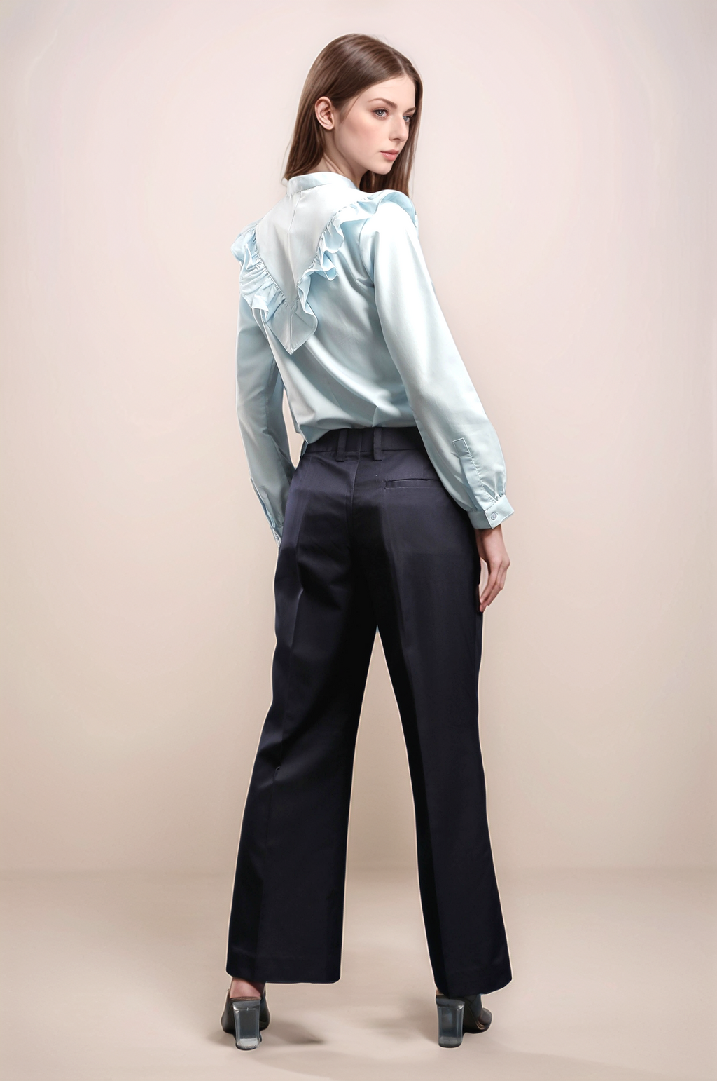 Navy Blue Bootcut Trouser