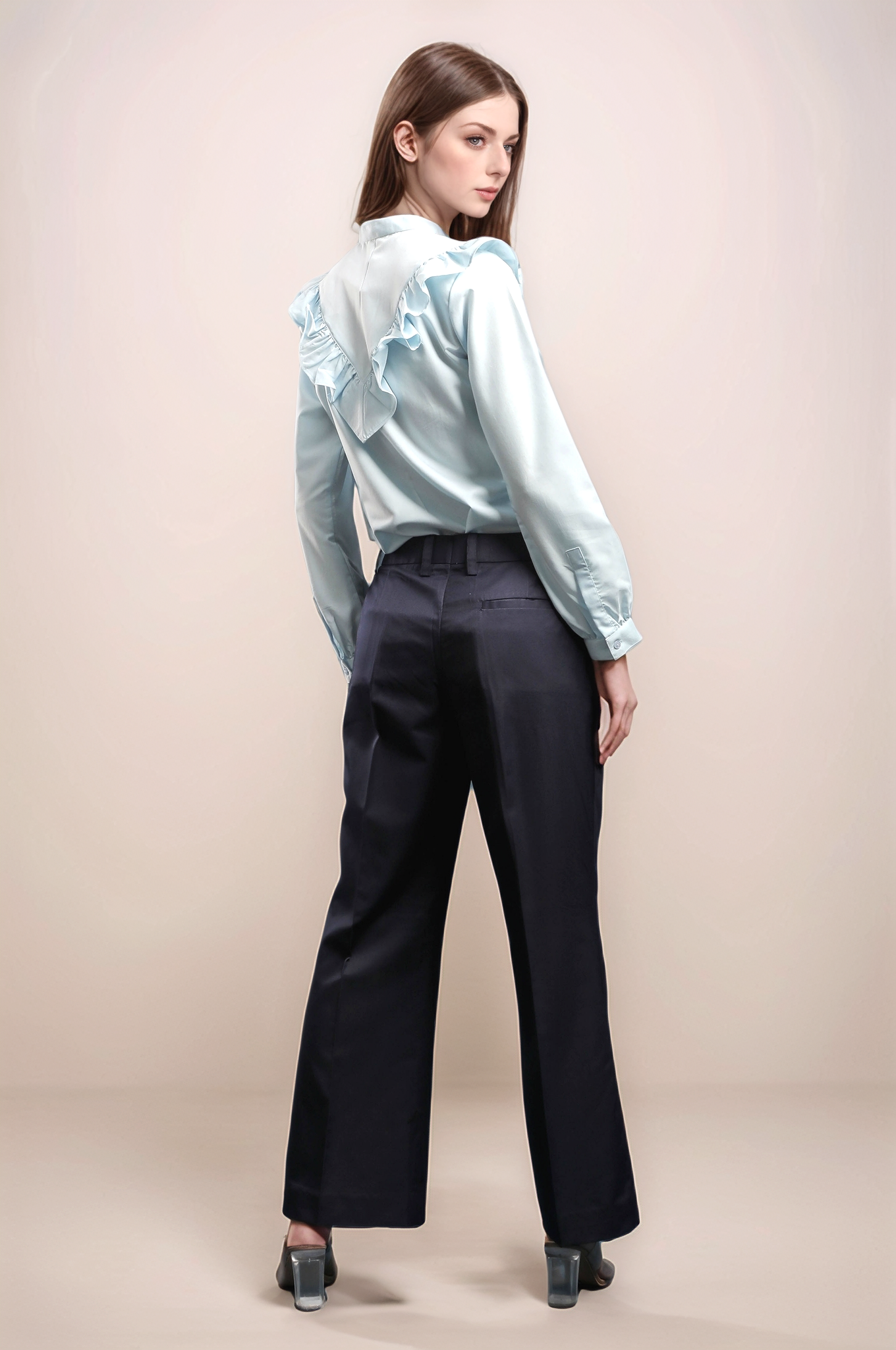 Navy Blue Bootcut Trouser