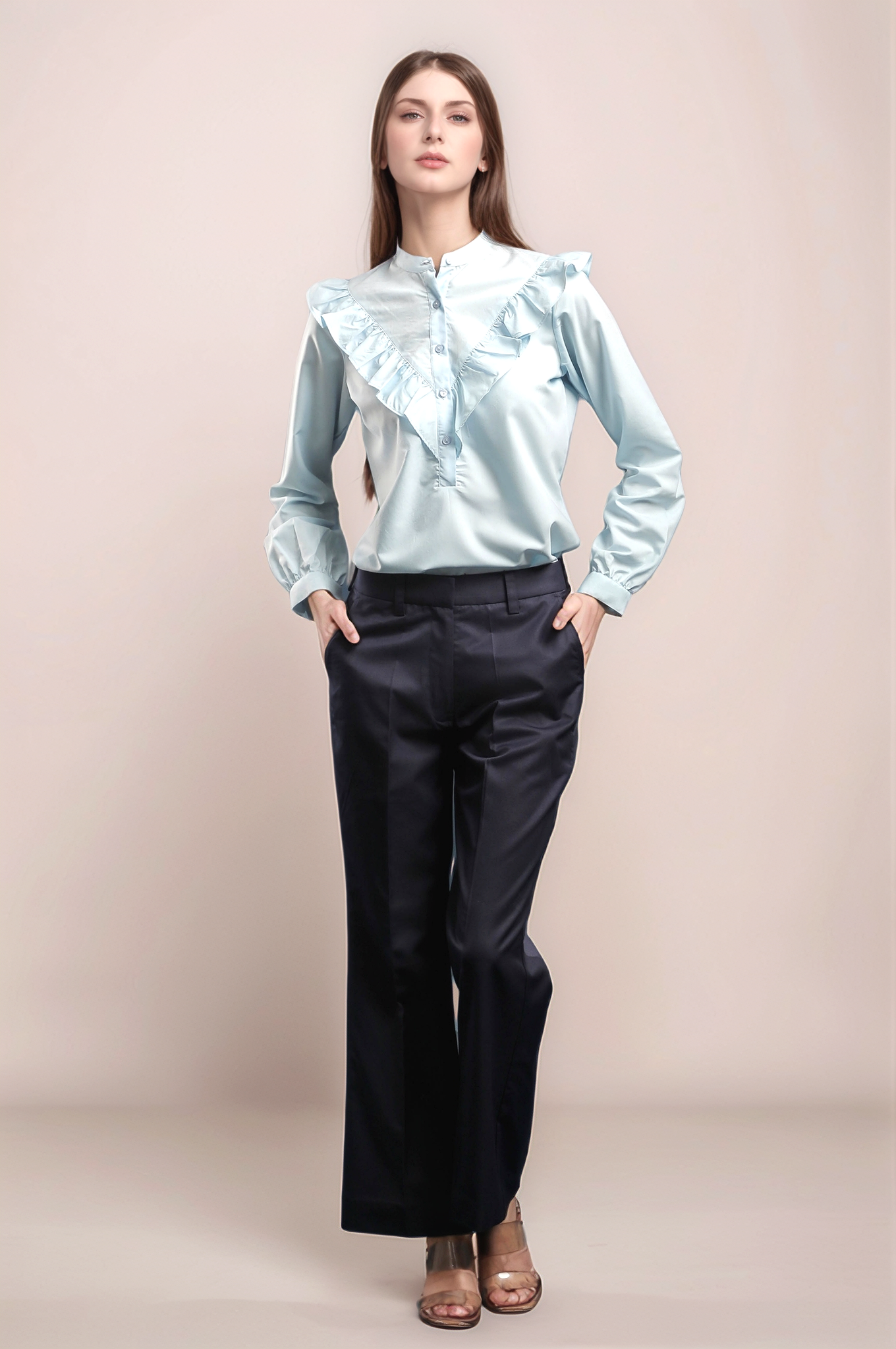 Navy Blue Bootcut Trouser