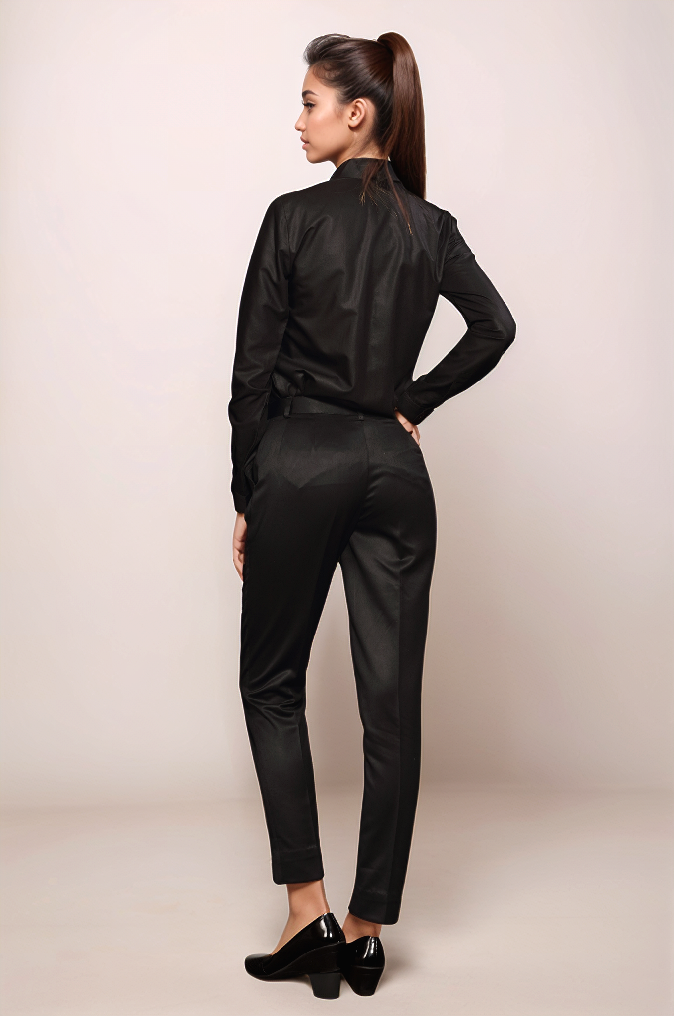Black Tuxedo Women Shirt