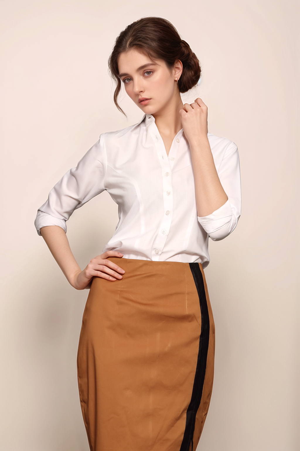 White Princess Cut Women Shirt