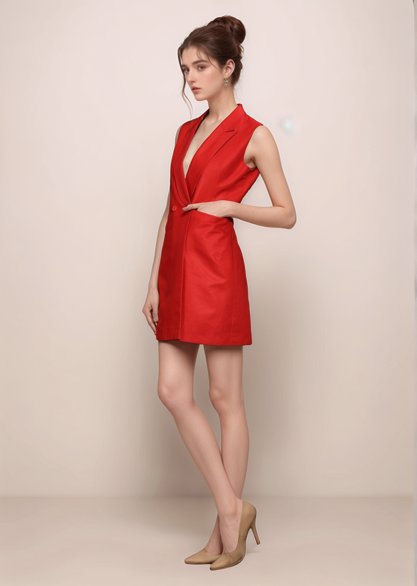 Red Dress Waistcoat