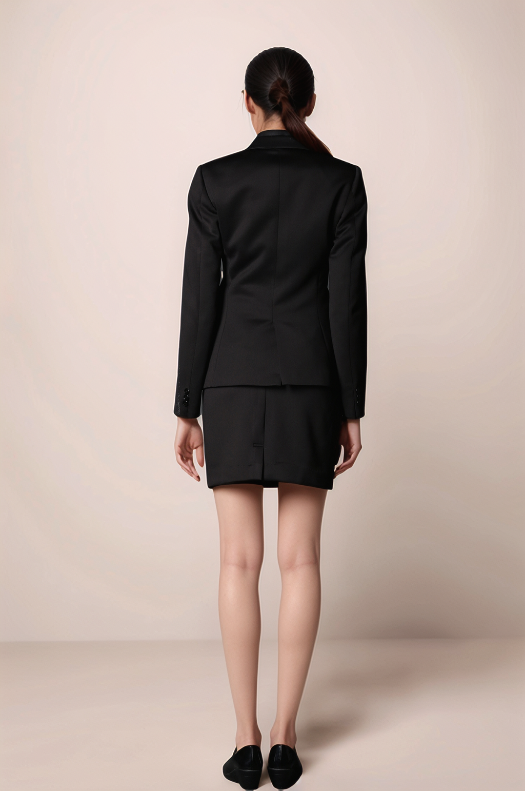 Black Pink Piping Skirt