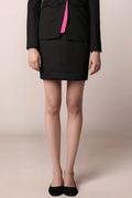 Black Pink Piping Skirt