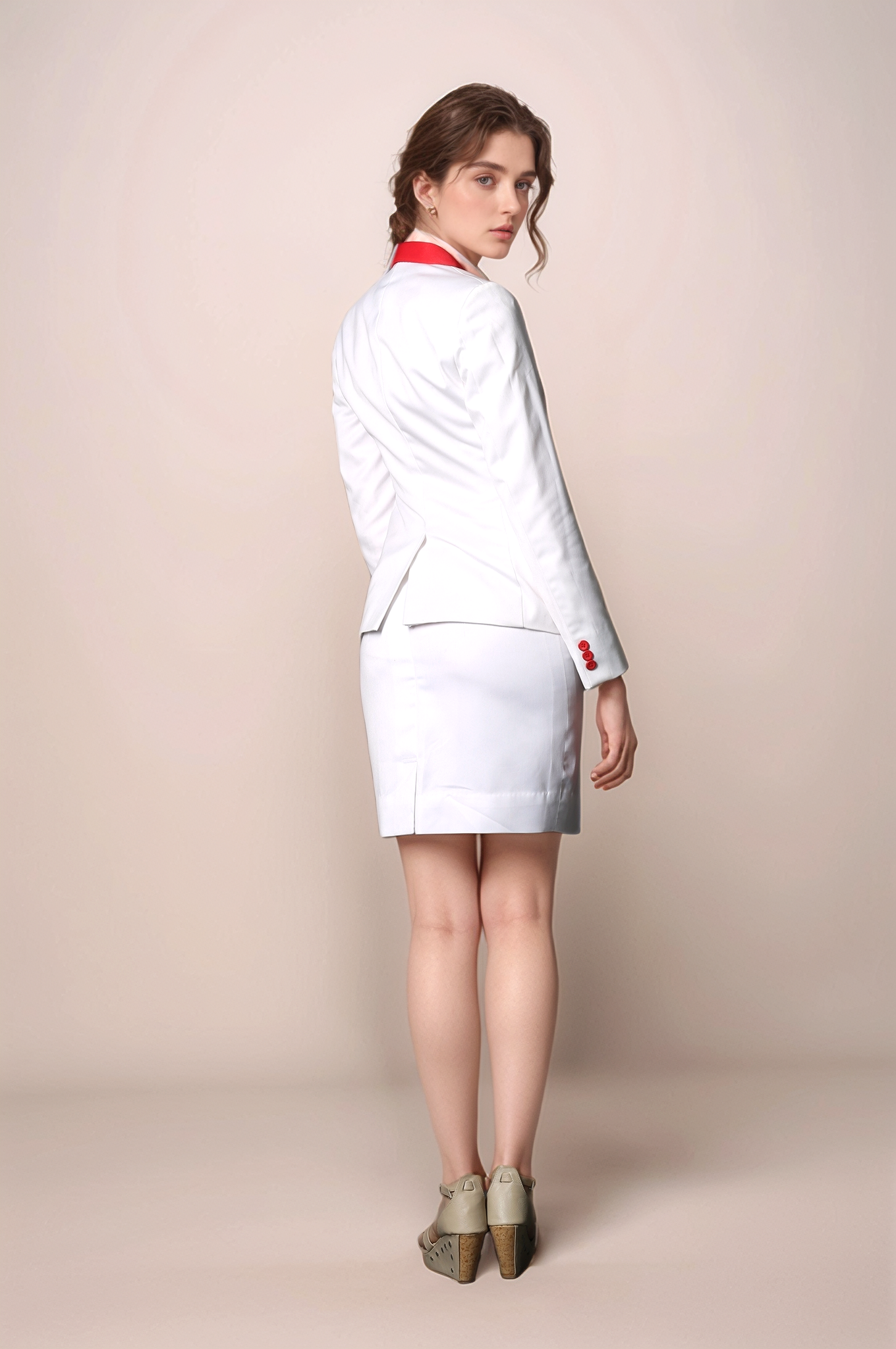 White Formal Skirt