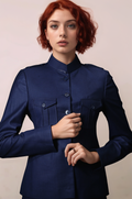 Blue Mandarin Coat