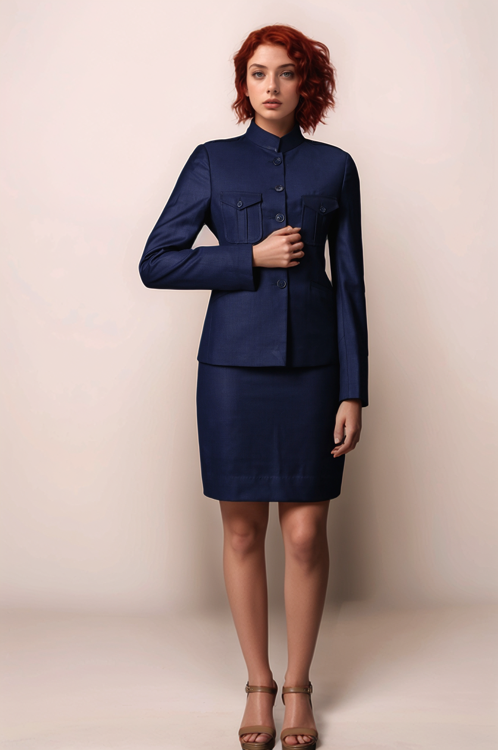 Blue Mandarin Coat