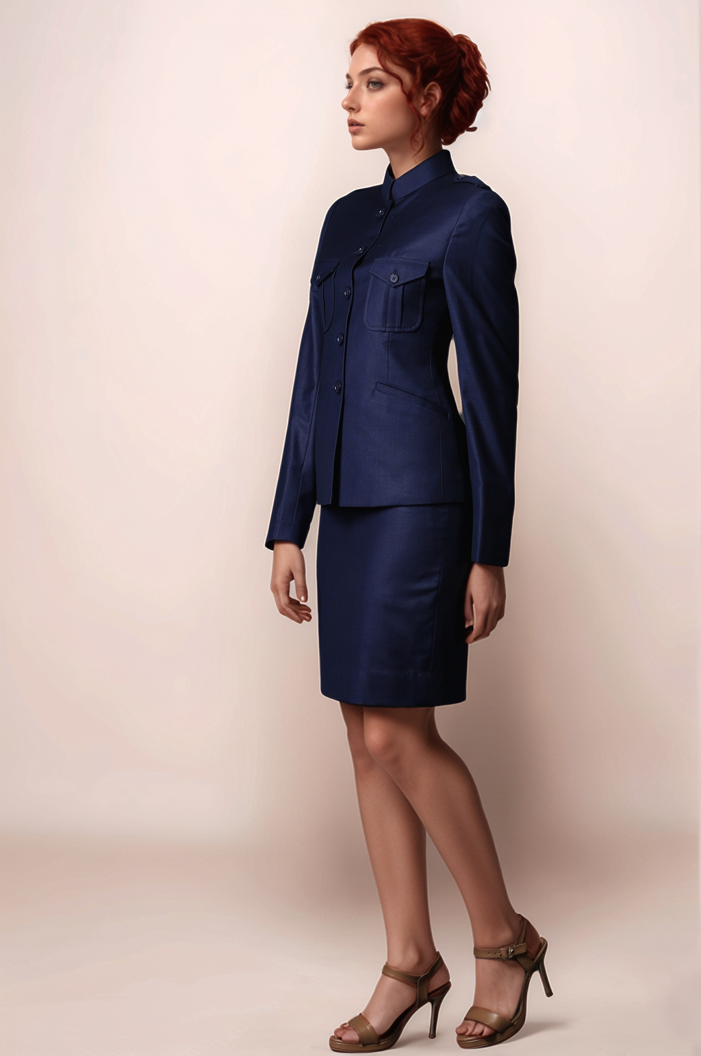 Blue Mandarin Coat