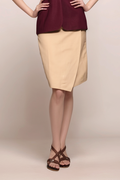 Beige Overlapped Skirt