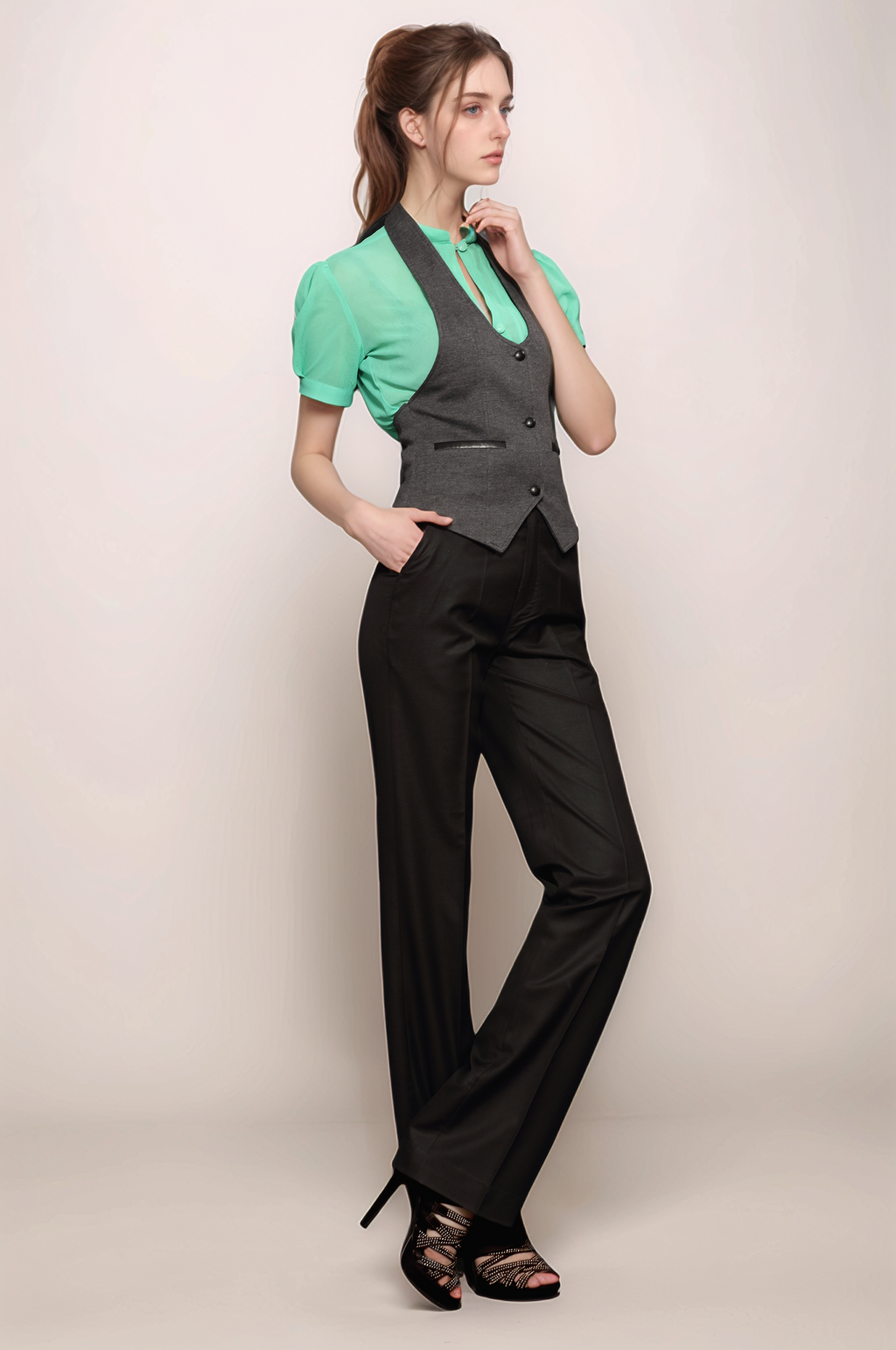 Black Parallel Trouser