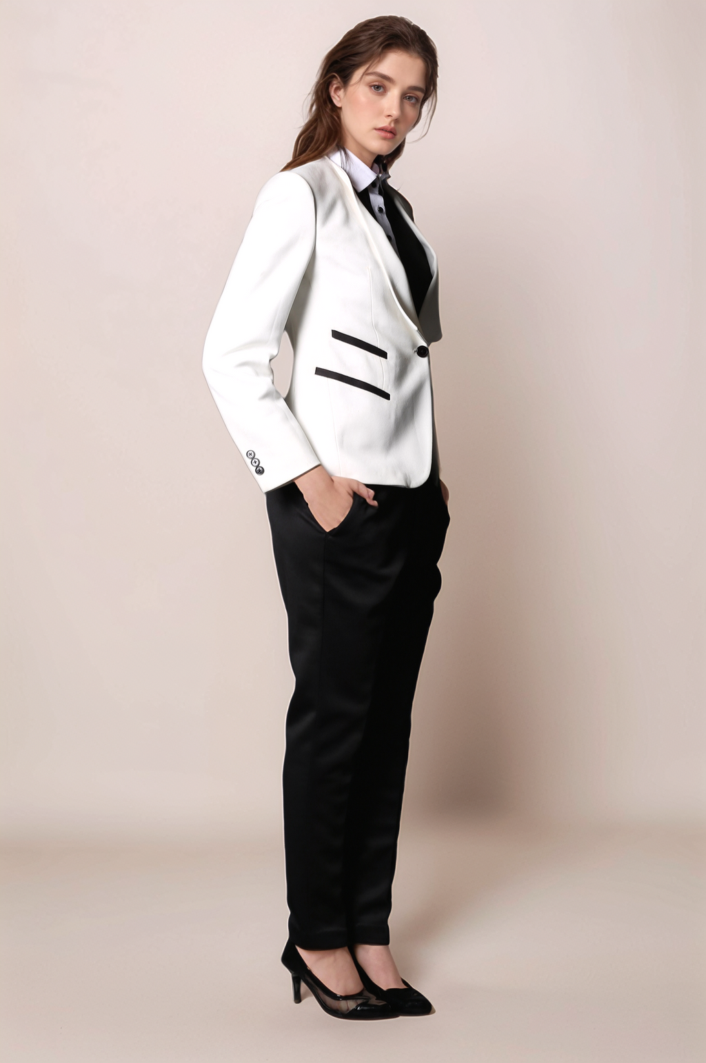 White Classy Blazer