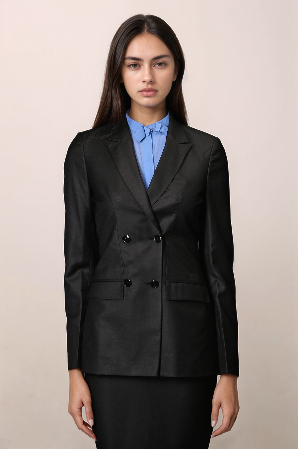 Black Double Breasted Blazer