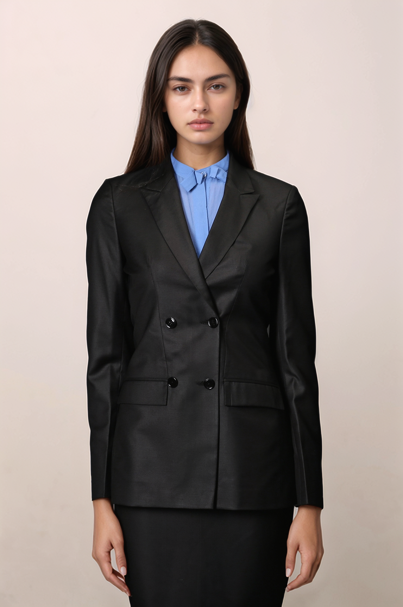 Black Double Breasted Blazer