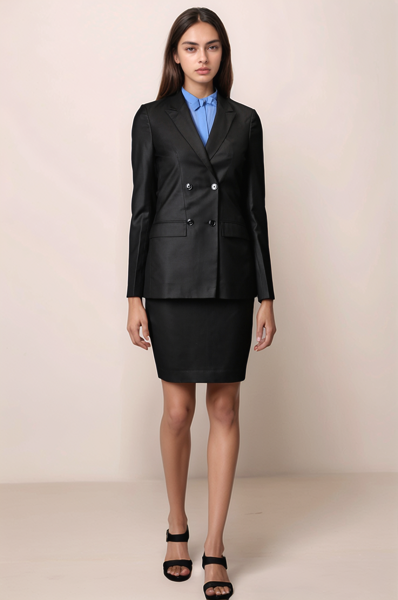 Black Double Breasted Blazer