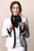Black-White Tuxedo Coat