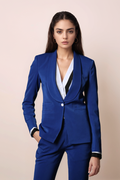 Blue Shawl Collar Blazer