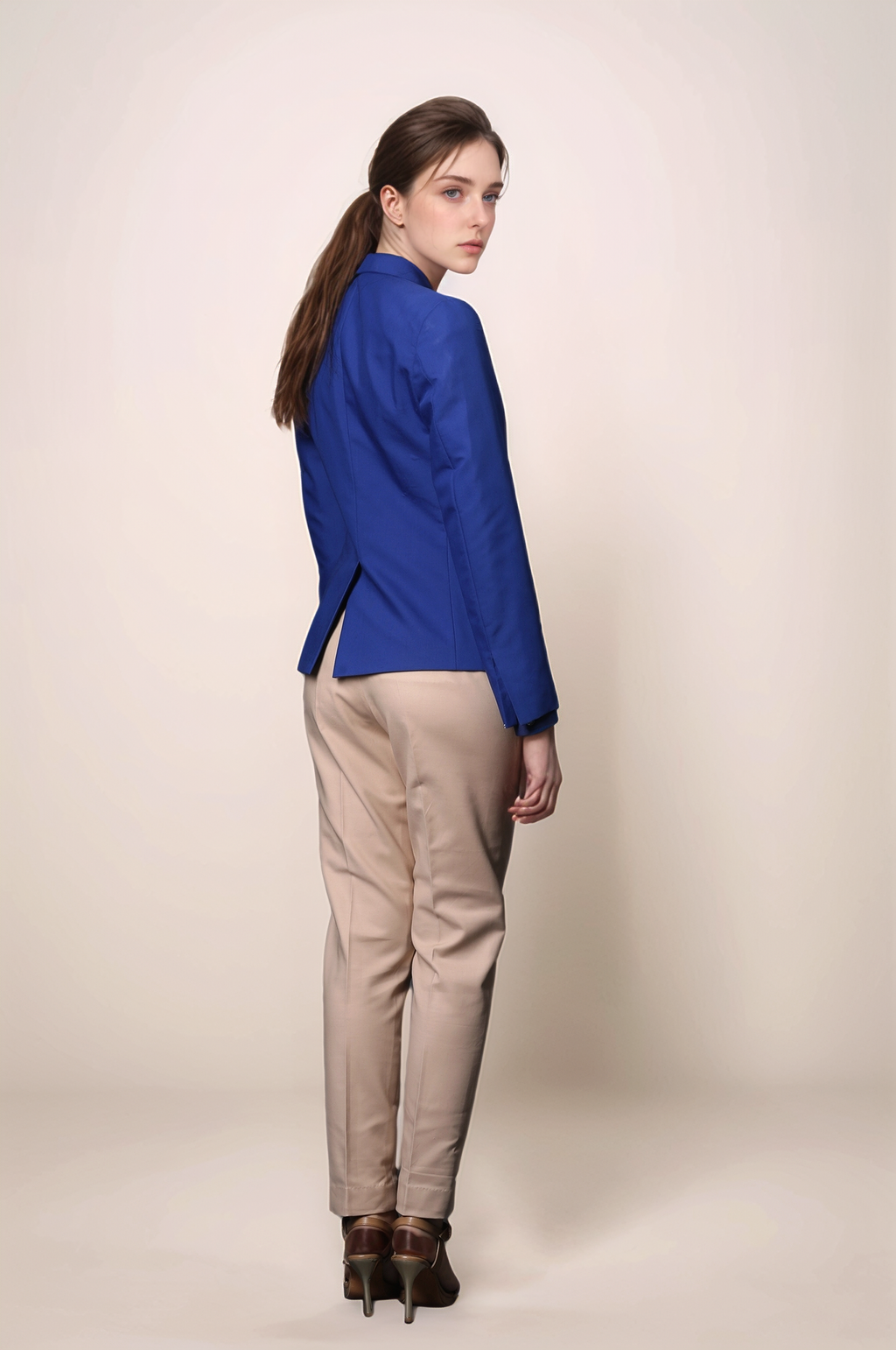 Blue Single Breasted Blazer
