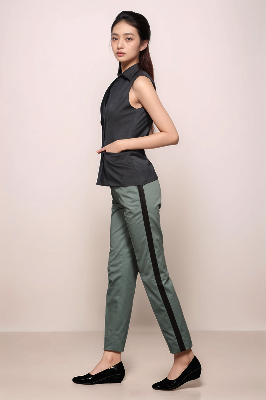 Green Tuxedo Trouser