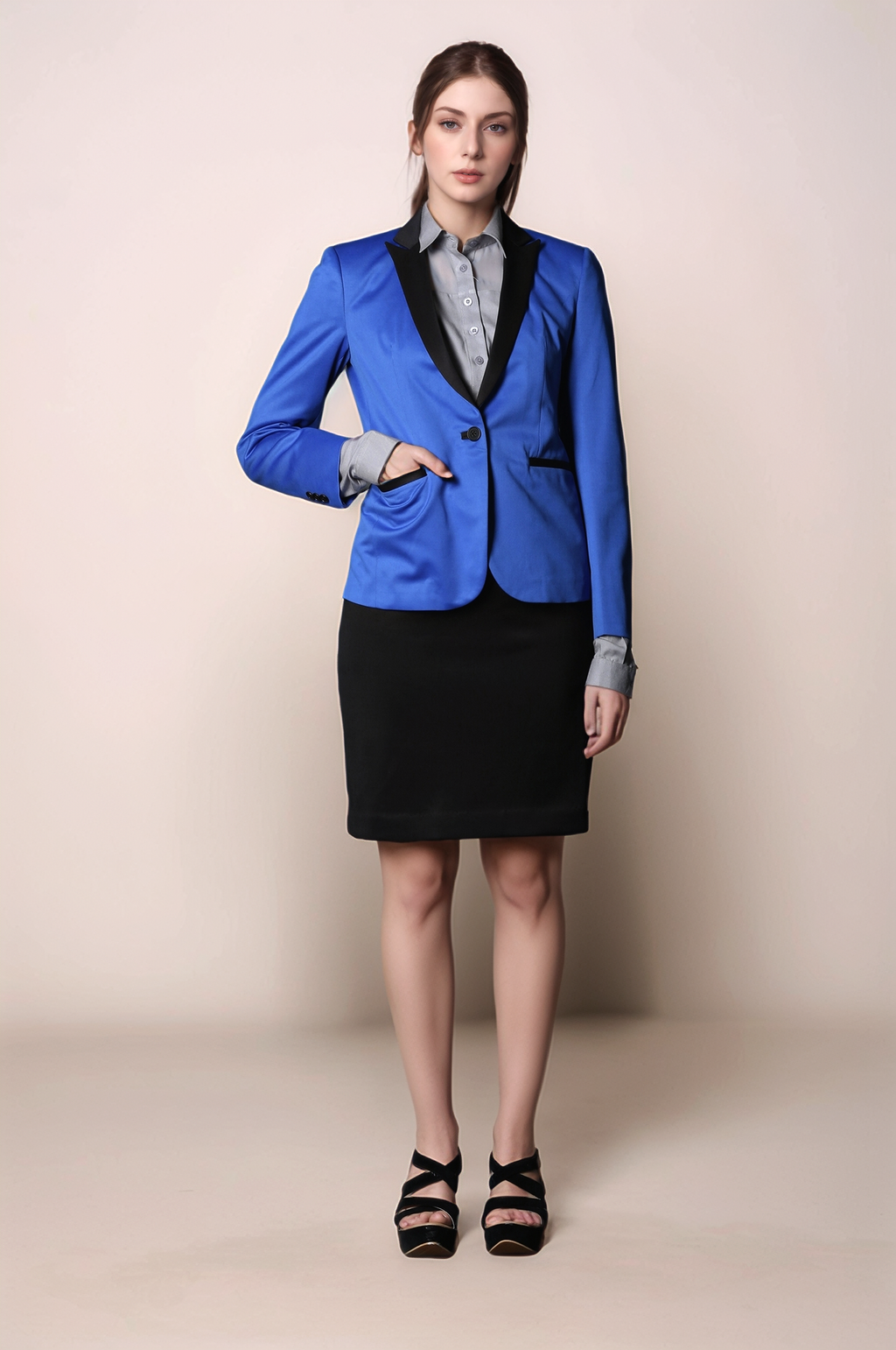 Blue Tuxedo Coat