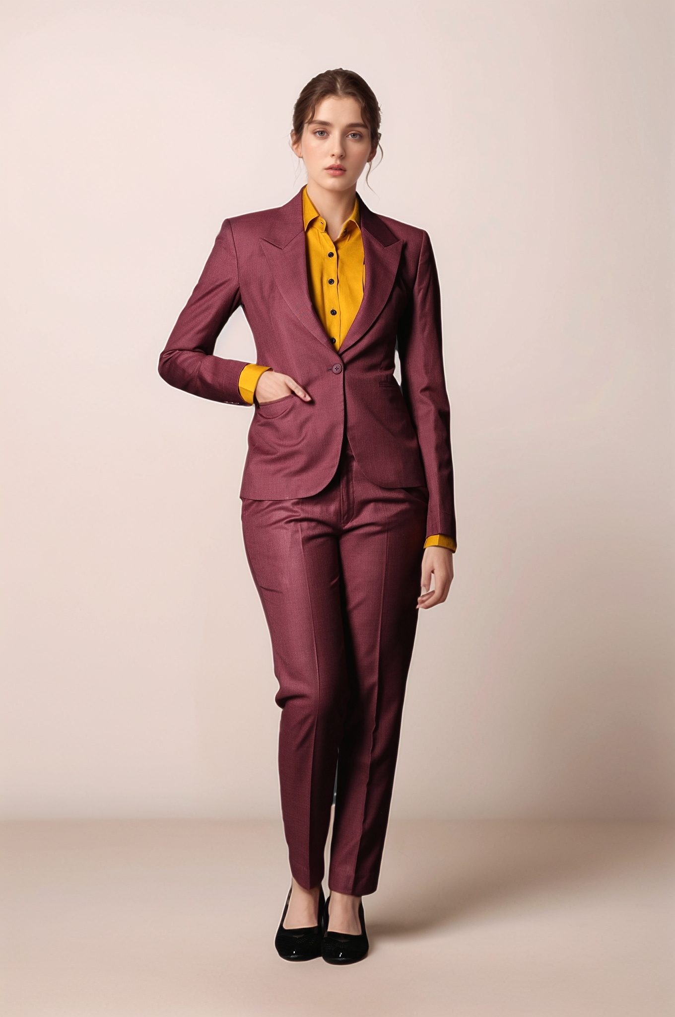 Brick Red Formal Blazer
