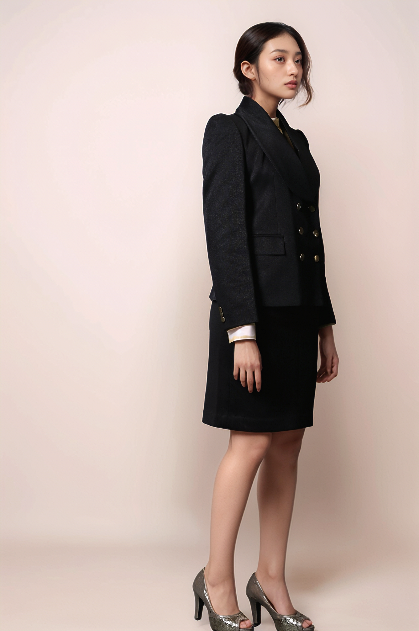 Black Shawl Collar Coat
