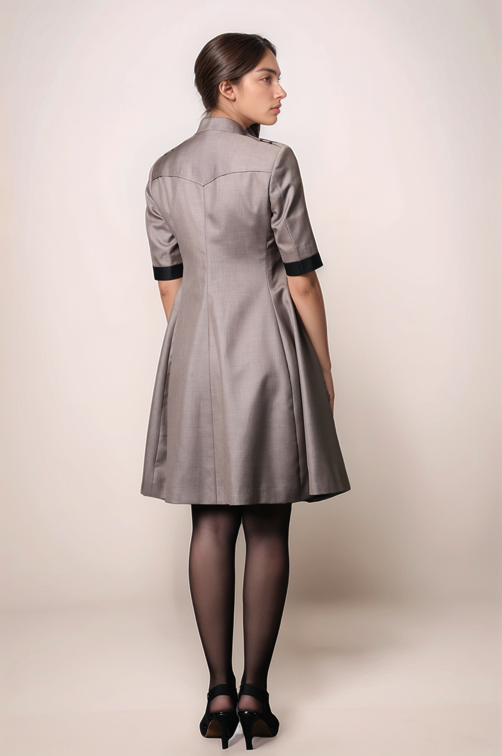 Beige Dress Coat