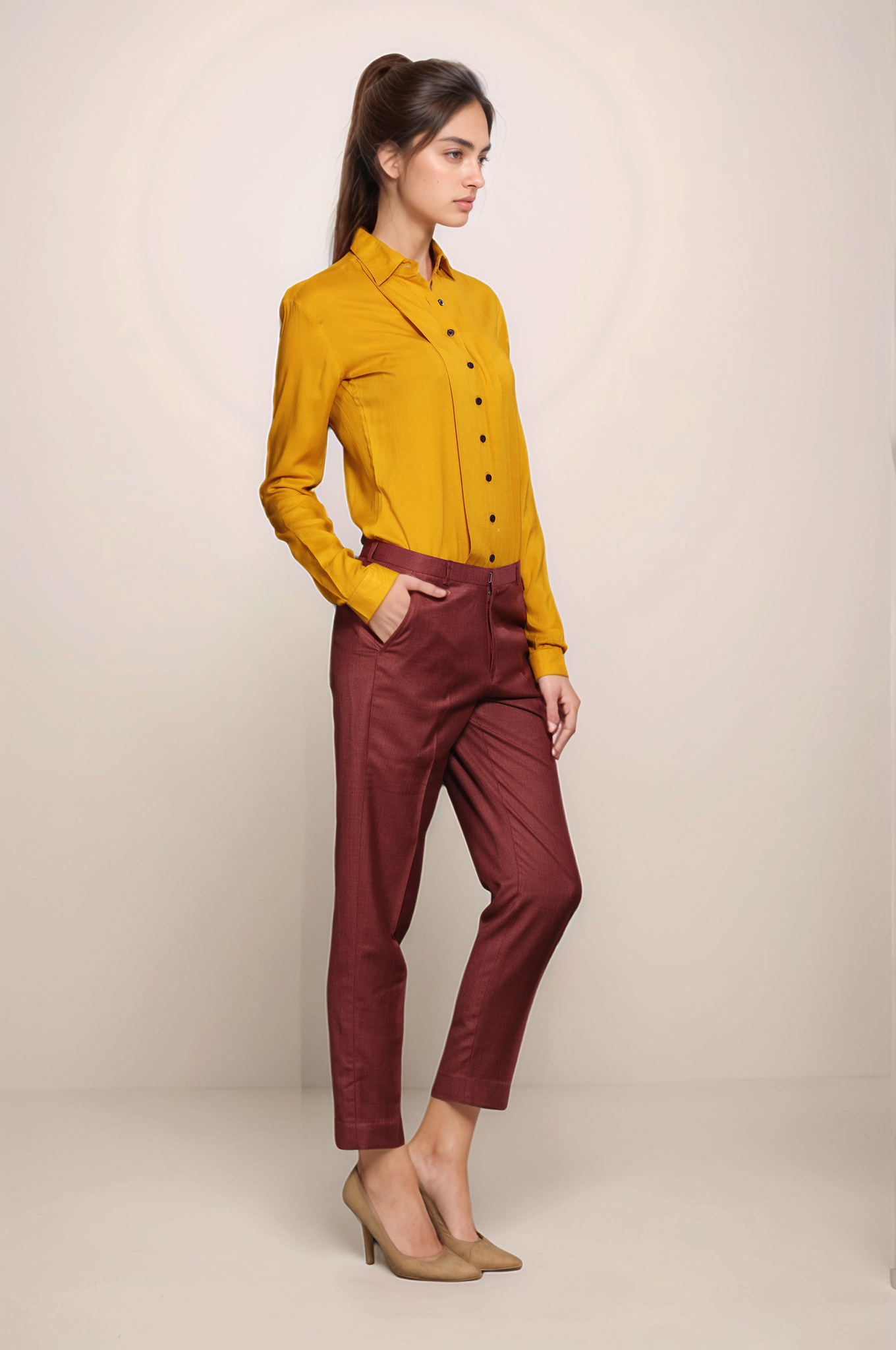 Brick Red Formal Trouser