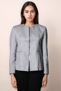 Grey Front Zip Jacket