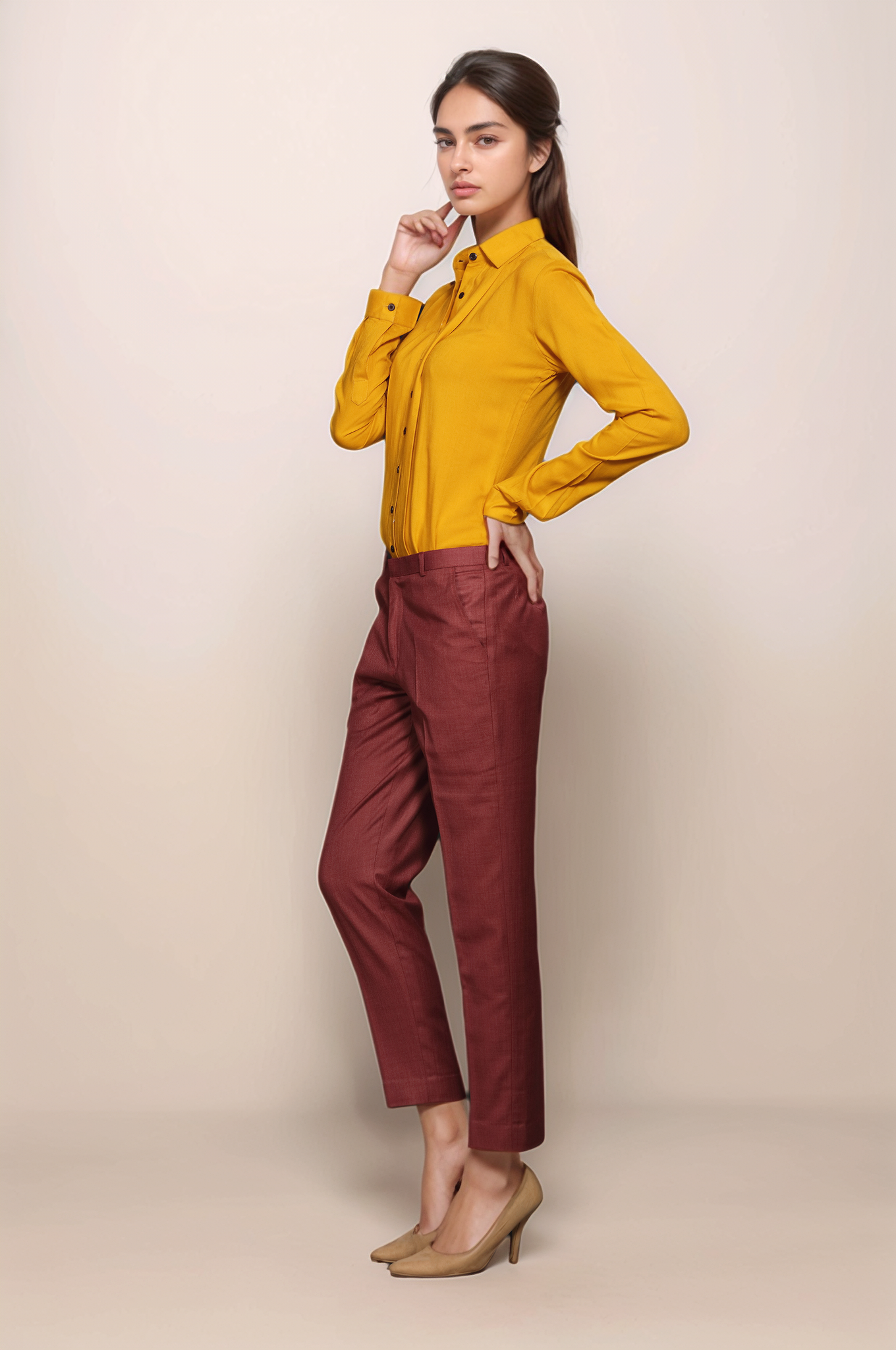 Brick Red Formal Trouser