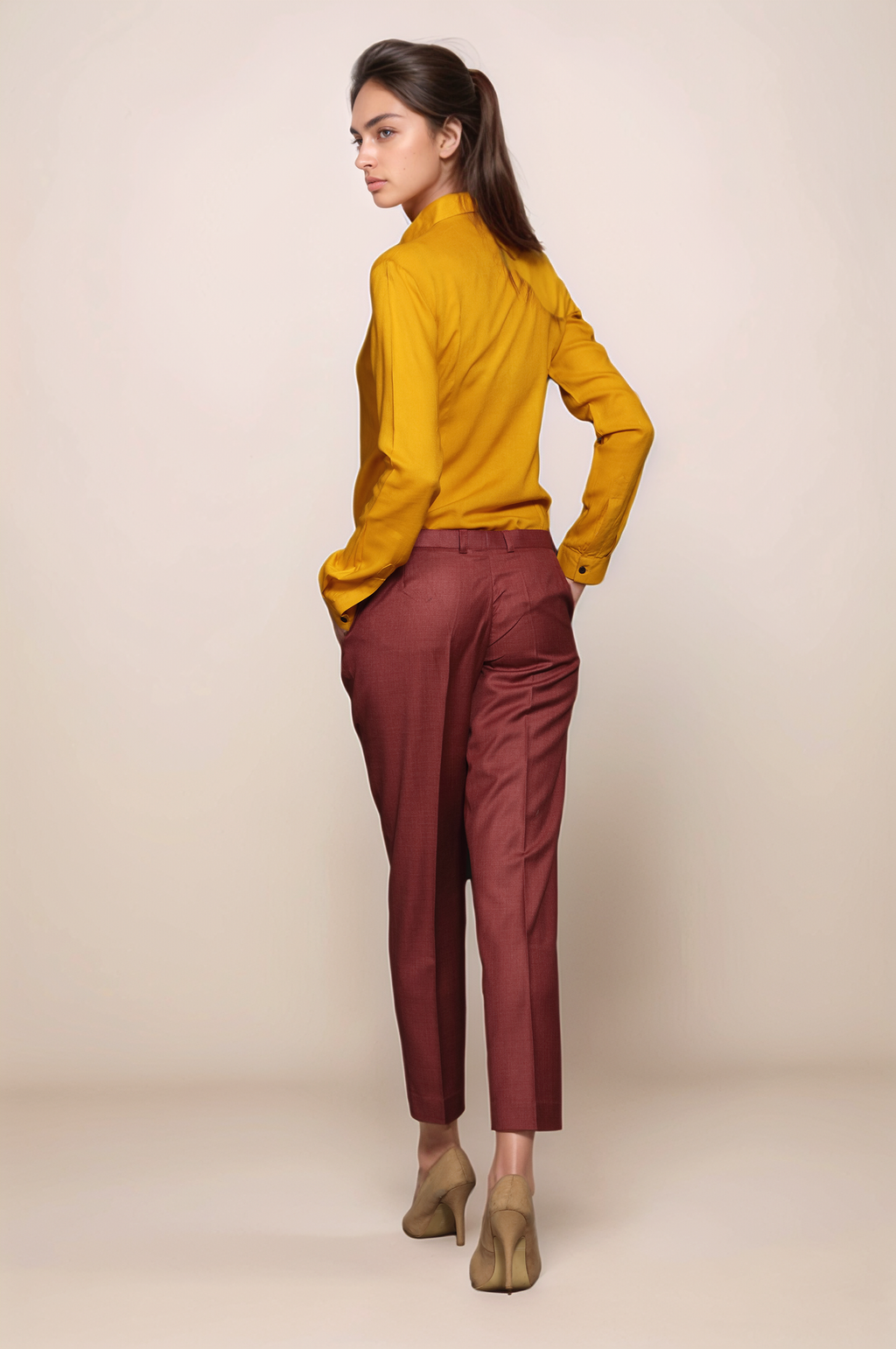 Brick Red Formal Trouser
