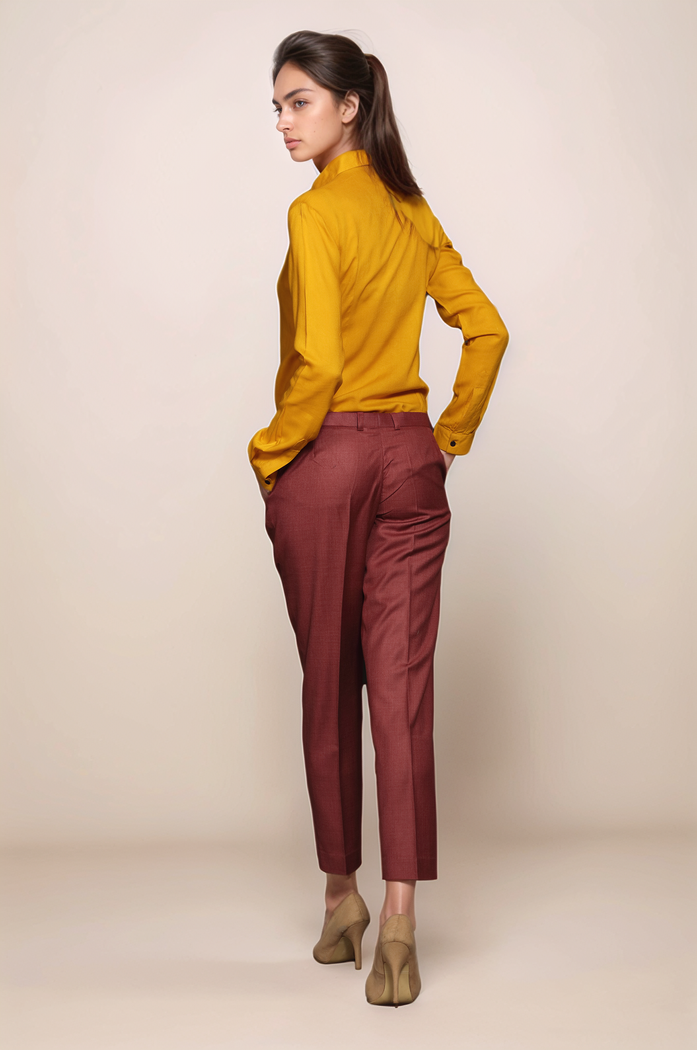 Brick Red Formal Trouser